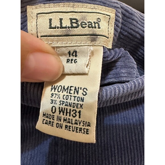 Vintage LL Bean Pull On Corduroy Pants Sz 14 Y2K Western Cowboy Boho Grannycore - Picture 2 of 13